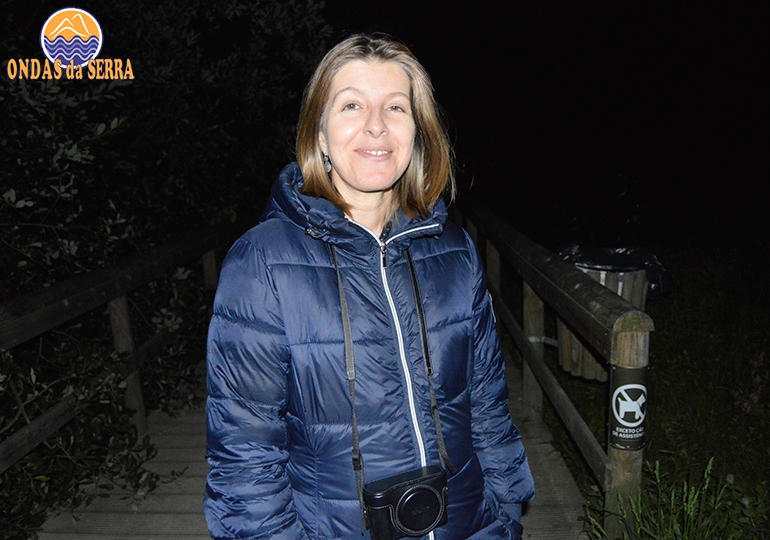 Engenheira Marina Rodrigues guia da visita guiada noturna aos pirilampos do Rio Uíma - Fiães - Santa Maria da Feira