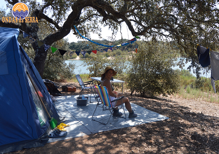 O que fazer no Alentejo. Parque de campismo de Odivelas - Ferreira do Alentejo. Tenda do Ondas da Serra.