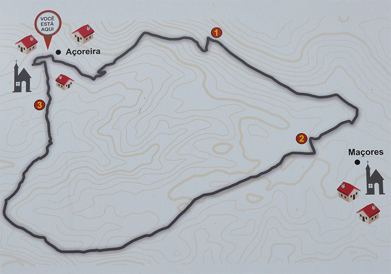 Mapa do PR14 - Rota das Amendoeiras - Torre de Moncorvo